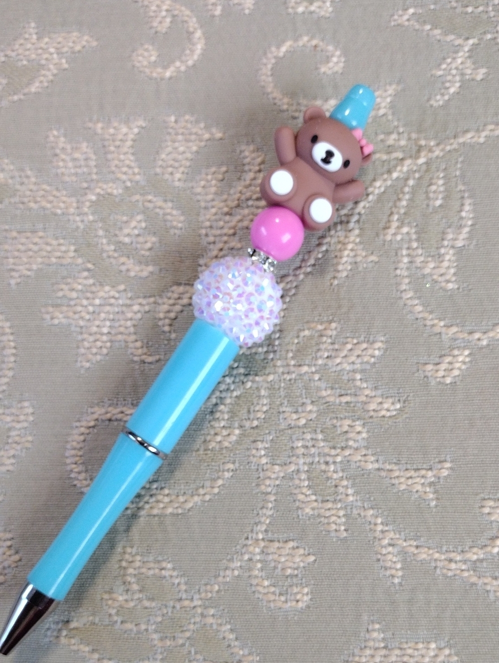 Cute Blue Bear Decorative Pen - Pink & Blue